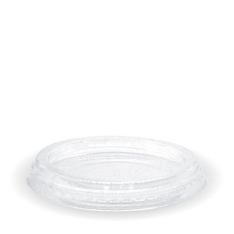 Biopak Flat Lid to suit Cold Cup Clear 60-280ml Slv 50