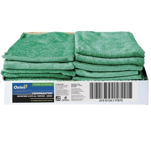 Oates Microfibre Cloth Green 40x40cm