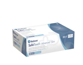 Nitrile Glove Blue Chemo Small P/Free 100/pkt - MEDICOM (SFT Slim)