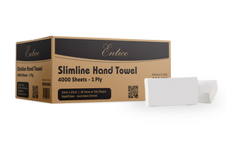 Entice Slimline Hand Towel 1 ply 4000sh 16/ctn