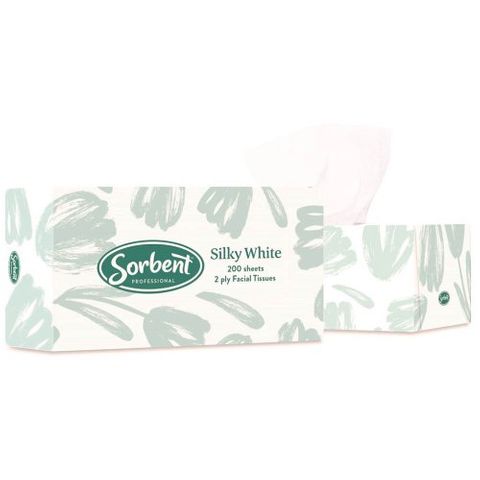 Sorbent Professional Silky Facial Tissue 2 Ply 200sh 24/ctn