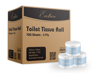 Entice Toilet Tissue Roll 2 ply 700sh 48/ctn