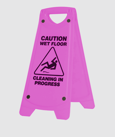 A Frame Safety Sign CIP - Wet Floor PINK