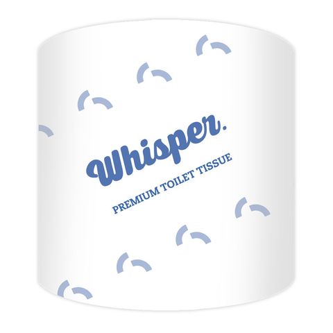 Whisper Premium  3ply 230 sheet Toilet Tissue Wrapped x 48