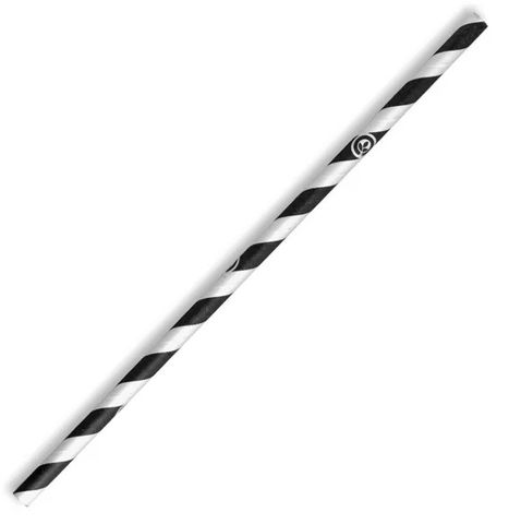 6mm regular paper straw - black stripe 2500/ctn