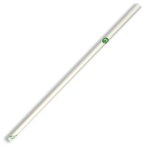 6mm White Regular Straws 2500/ctn