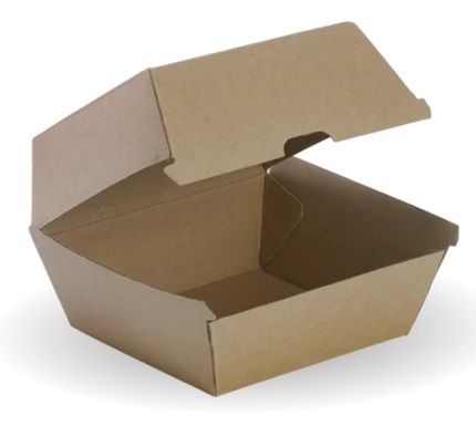 Biopak Burger box - 105x105x85mm - FSC Mix-kraft 250/ctn