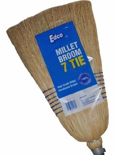 EDCO MILLET BROOM WITH HANDLE - 7 TIE