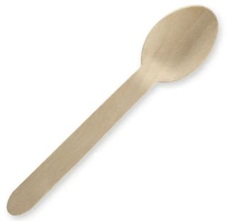 16cm Unbranded Wood Spoon - Bulk Pack x 2000