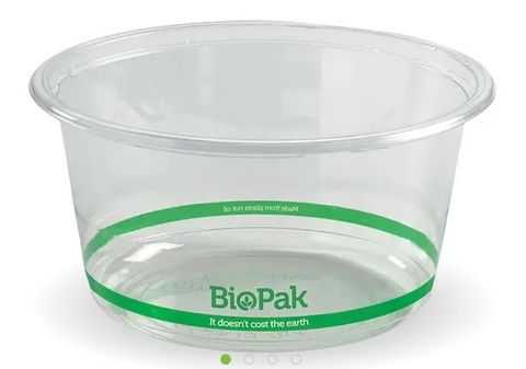 Biopak 700ml Clear Wide Biobowl X600