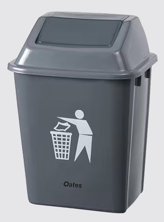 Oates Flip Bin Grey 20L