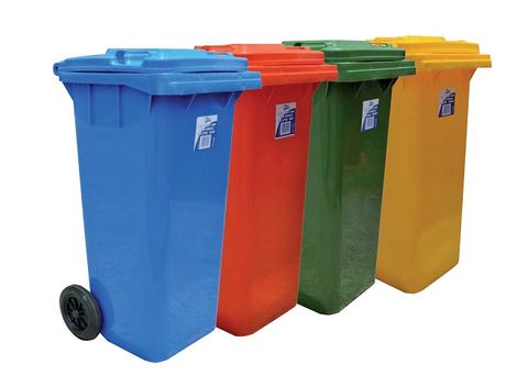 Edco Heavy Duty Bin With Wheels 120L YELLOW (1 ONLY)