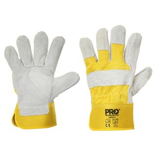 Workman Yellow Cotton Back Glove