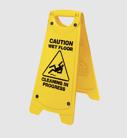 Oates A Frame  Caution Wet Floor Sign YELLOW