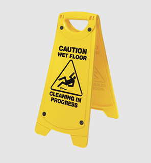 Oates A Frame  Caution Wet Floor Sign YELLOW