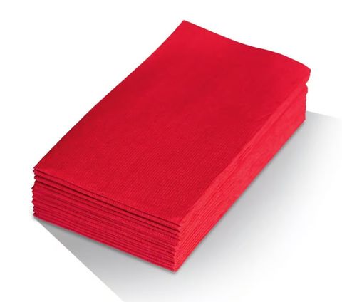 Red Quilted 2ply Dinner Napkin -1/8 GT fold 1000pc/ctn