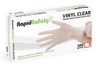 Vinyl Clear Powder Free Gloves S