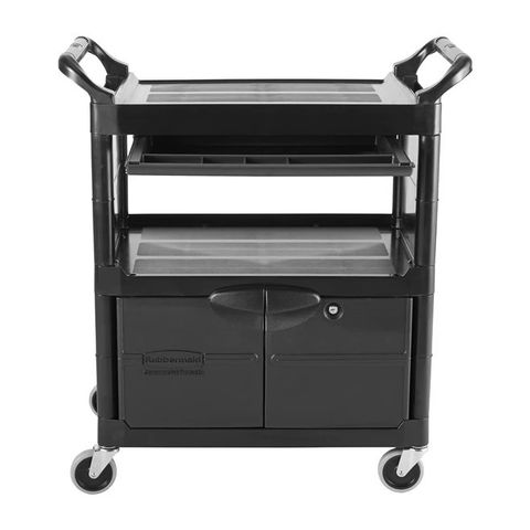 UTILITY CART W/DOORS BACK PANEL DRAWER