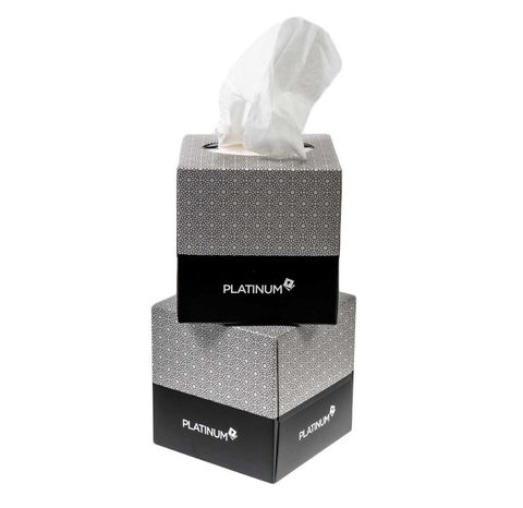 Caprice Platinum Facial Tissues 2 ply Cube 24/ctn