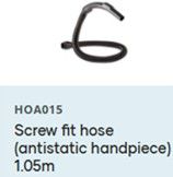 Screw fit hose ( antistatic) 1.05m Suit PACVAC VELO