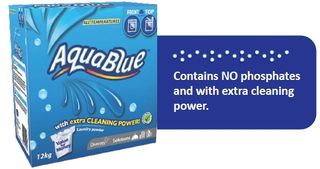 AQUA BLUE FRONT AND TOP LOADER LAUNDRY POWDER BOX 12kg