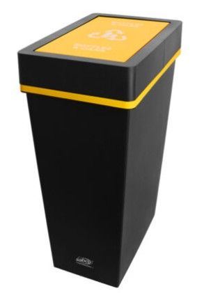 SABCO DELUXE RECYCLING STATION BOTTLES & CANS YELLOW