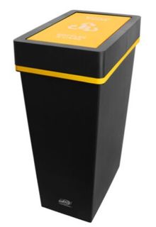 SABCO DELUXE RECYCLING STATION BOTTLES & CANS YELLOW