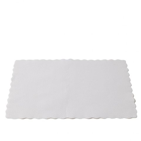 Tray Mat Small 430x305mm Plain White 1000/ctn