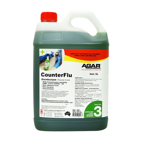 Agar CounterFlu Hospital Grade Disinfectant 5ltr