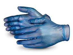 Vinyl Glove - Blue X-Lge Powdered 100/pkt