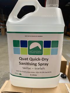 Quat Quick Dry Sanitising Spray 5ltr