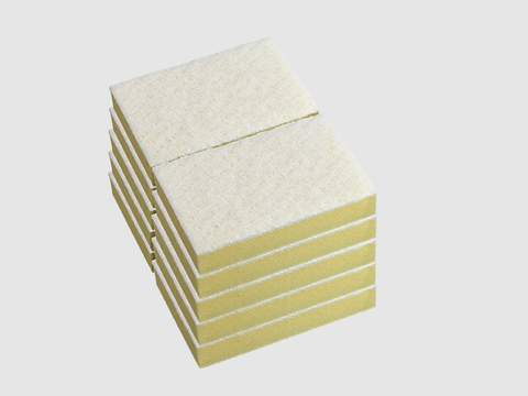 Oates Sponge/Scourer Non Scratch White/Yellow