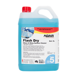 Agar Flash Dry Glass & Shiny Surface Cleanser 5ltr