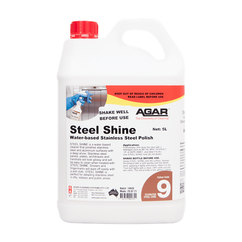 Agar Steel Shine Cleans  polishes and protect 5ltr