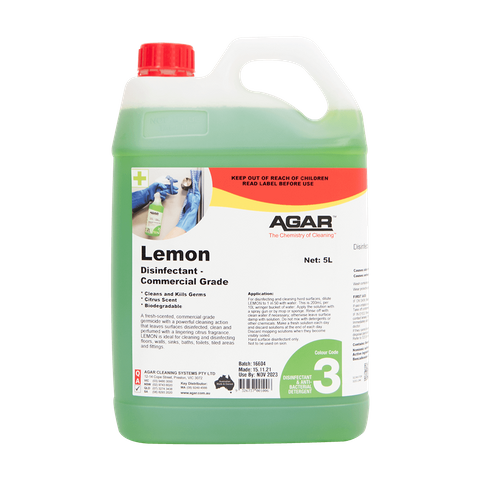 Agar Commercial Citrus Lemon Disinfectant 5lt