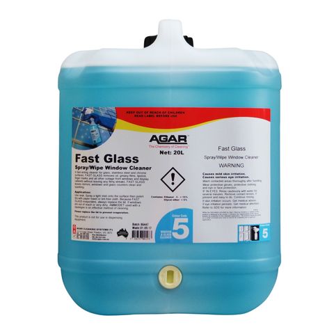 Agar Fast Glass Spray & Wipe Window Cleaner 20lt