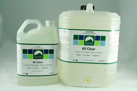 All Clear Beer Glass Cleaner 5lt