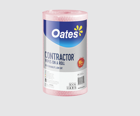 OATS Premium Wiping Cloth 30cmx45m Roll Red