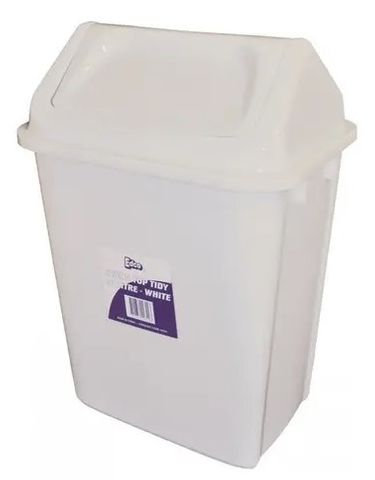 Edco Swing Top Tidy Bin 30lt White