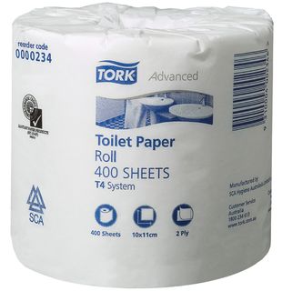 Tork Toilet Roll 2ply 400sheet 48/ctn T4