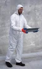 Disposable Coverall L white - hooded