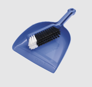 Oates Plastic Dustpan & Brush Set Blue
