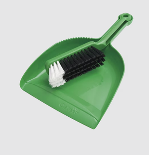 Oates Plastic Dustpan & Brush Set Green