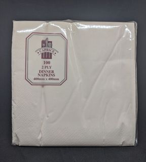 Napkin 2ply Dinner White 1/4fold  1000/ctn (2DW)