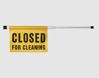 Oates Closed For Cleaning Spring Loaded Door Sign 165497