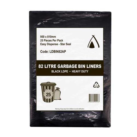 Garbage Bag 82lt LD 22um H/Duty 25pkt