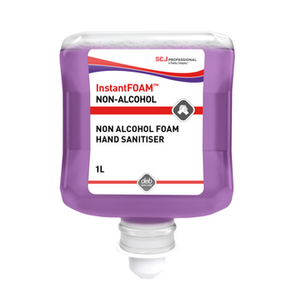 Deb InstantFOAM NON Alcohol Sanitiser 1ltr pink