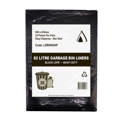 Garbage Bag 82lt 22um LD H/Duty 250ctn