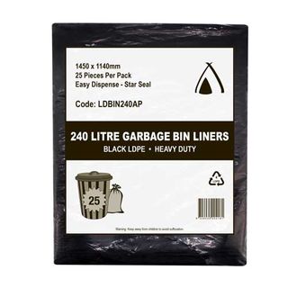 Garbage Bag 240lt 22um H/Duty 100/ctn