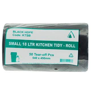 Kitchen/Office Bin Liner 18lt BLACK 1000/ctn